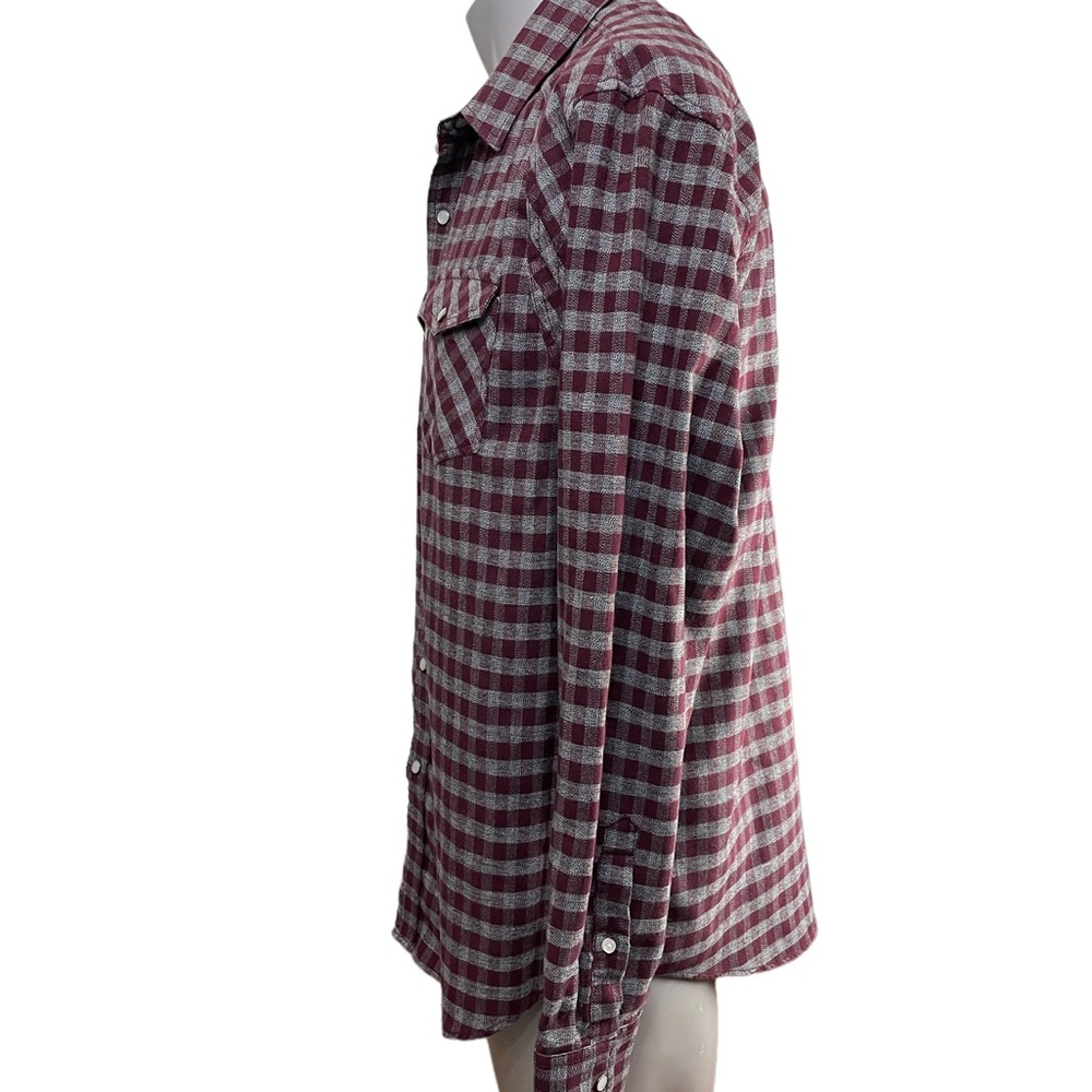 American Rag men’s long sleeve button up shirt purple & gray checks size Large - Picture 3 of 11